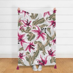 Tropical Printed Design Throw