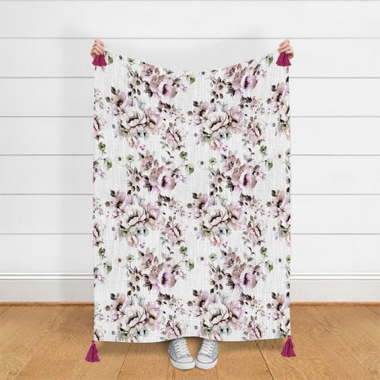  Floral Printed Design Throw