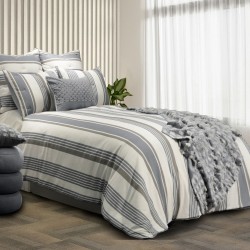 Stripe printed comforter bedding set