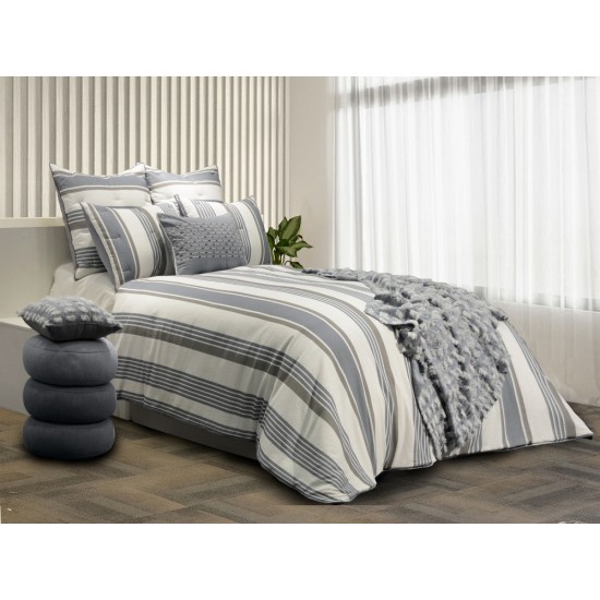 Stripe printed comforter bedding set