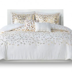 Animal foil printed comforter bedding set