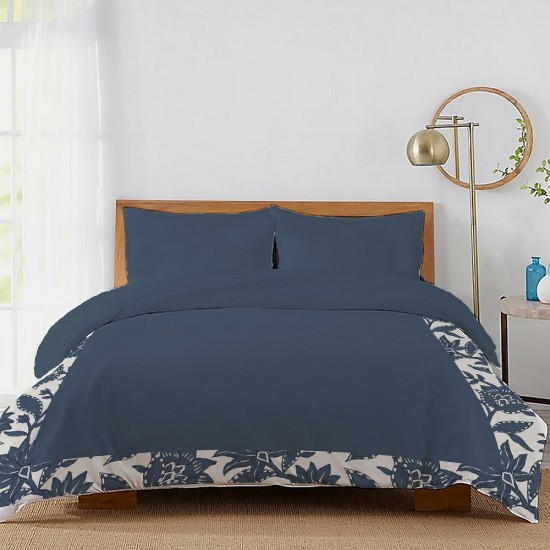 Floral border printed comforter bedding set