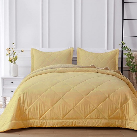 Diamond Pattern Quilt with Diamond quilted Shams