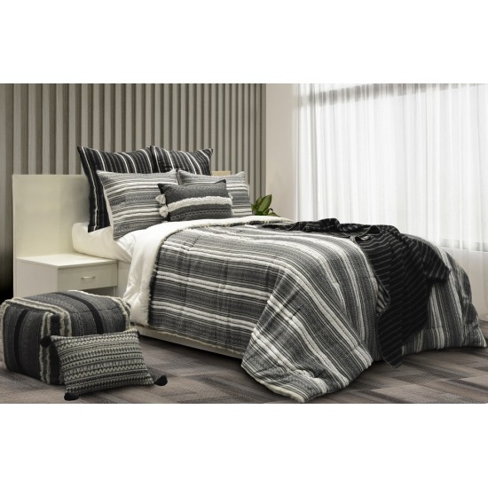 Horizontal Stripe Pattern Comforter Set 