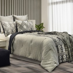 Horizontal Stripe Pattern Comforter Set 