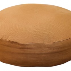 Textured Cotton Fabric Round Floor Cushion