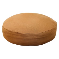 Textured Cotton Fabric Round Floor Cushion