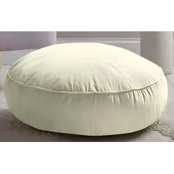 Textured Cotton Fabric Round Floor Cushion