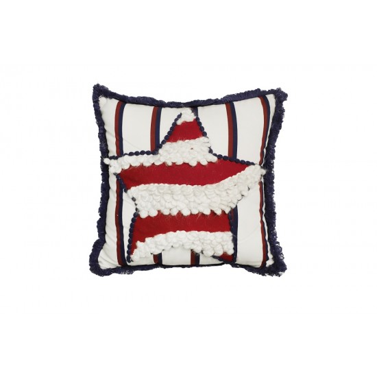 Americana Theme Polyester Fabric Small Cushion