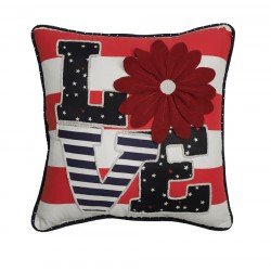 Americana-themed Polyester Fabric Small Cushion