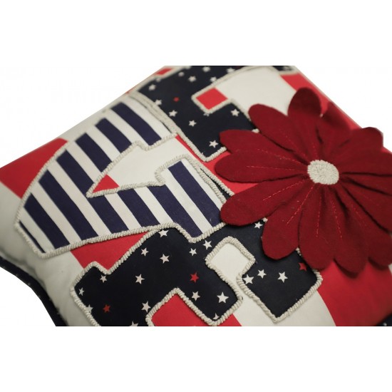 Americana-themed Polyester Fabric Small Cushion