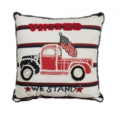 Americana-themed Polyester Fabric Small Cushion