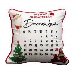 Christmas Calendar-Themed Small Cushion