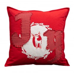 Bold Red Christmas Cushion