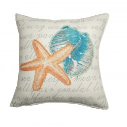 Coastal Theme Printed  Cotton Cushion