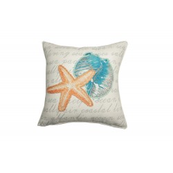 Coastal Theme Printed  Cotton Cushion