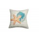 Coastal Theme Printed  Cotton Cushion