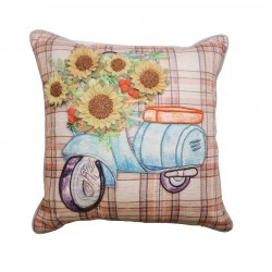 Autumn Fall Theme Printed  Cotton Cushion