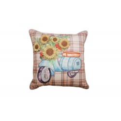 Autumn Fall Theme Printed  Cotton Cushion