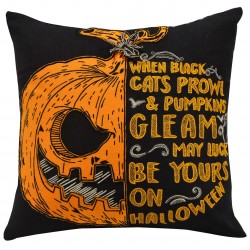 Halloween-Themed Slub Fabric Cushion