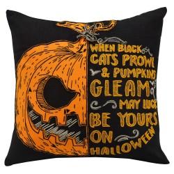 Halloween-Themed Slub Fabric Cushion