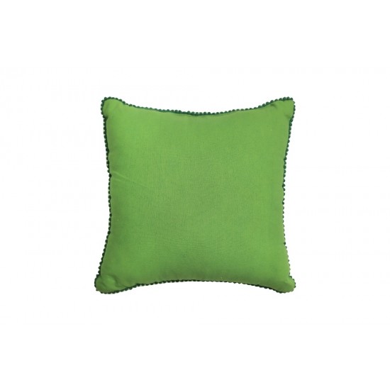 Dotted Printed Slub Fabric Small Cushion