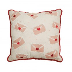 Valentine-themed Cotton Fabric Small Cushion