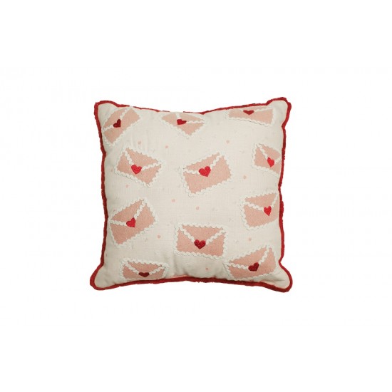 Valentine-themed Cotton Fabric Small Cushion