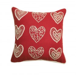 Valentine-themed Polyester Slub Fabric Small Cushion