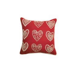 Valentine-themed Polyester Slub Fabric Small Cushion