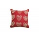 Valentine-themed Polyester Slub Fabric Small Cushion