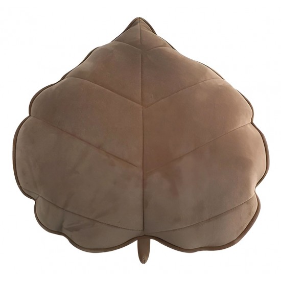 Velvet Fabric Autumn Leaf Shaped Pillow