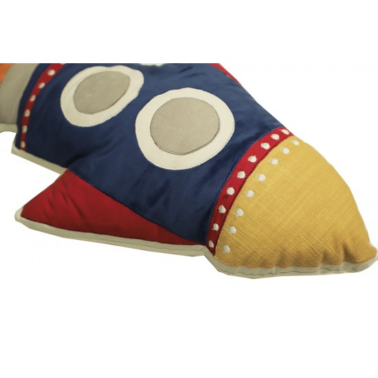 Rocket-shaped pillow