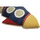 Rocket-shaped pillow