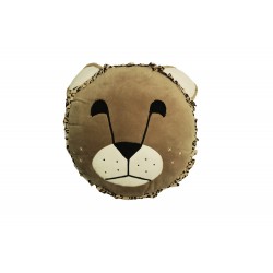 lion face-shaped pillow