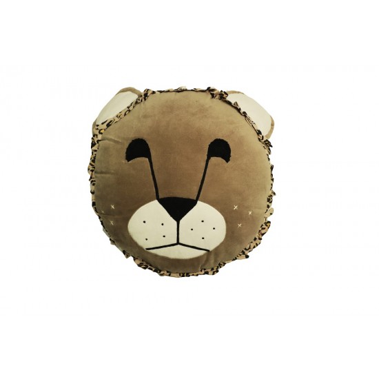 lion face-shaped pillow