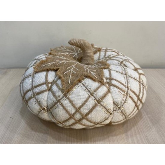 harvest-themed decorative pumpkin