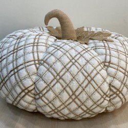 harvest-themed decorative pumpkin