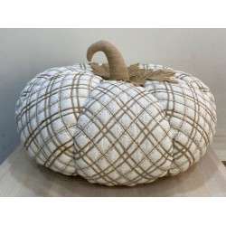 harvest-themed decorative pumpkin