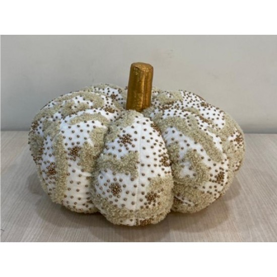 harvest-themed decorative pumpkin