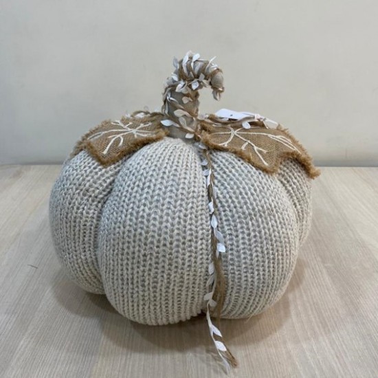 harvest-themed decorative pumpkin