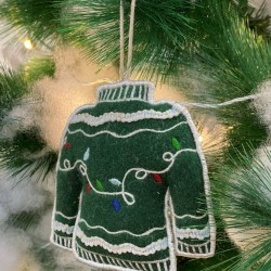 Christmas-Themed Sweater-Shaped 