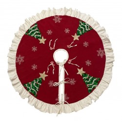 Christmas-Themed Embroidered Tree Skirts