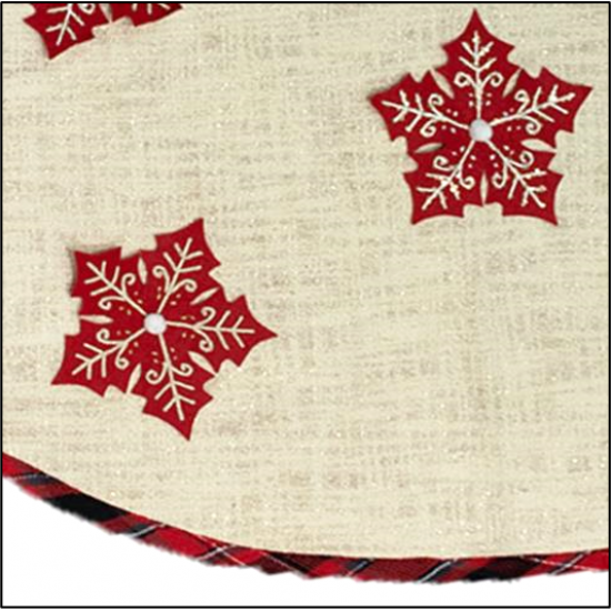 Christmas-Themed Embroidered Patch Work Tree Skirts