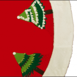 Christmas-Themed Embroidered Patch Work Tree Skirts