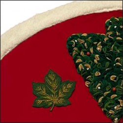 Christmas-Themed Elevated Embroidered  Tree Skirts 