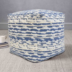 Abstract Pattern Woven Pouf