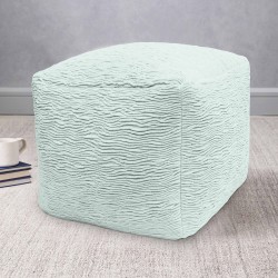 Textured Velvet Pouf