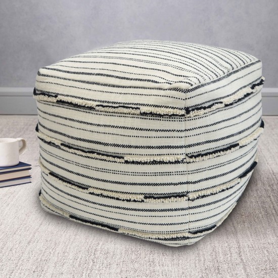 Geometrical Textured Pattern Pouf