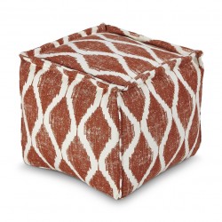 Milange effect printed pouf